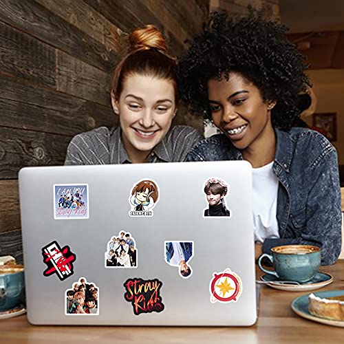 50pcs Stray Kids Stickers, Pop Singer Aesthetic Stickers for Water Bottle Laptop Phone Journal,Gifts for Kid Girl Women Luggage Helmet Skateboard Motorcycle Guitar - color: Stray