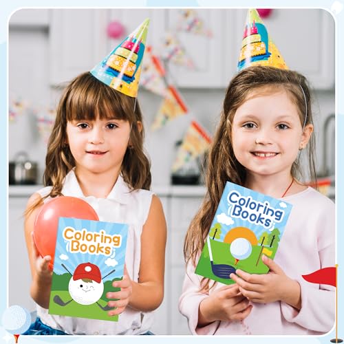 Bulk Golf Coloring Books, Mini Drawing Booklet for Kids Party Favors - style: Golf