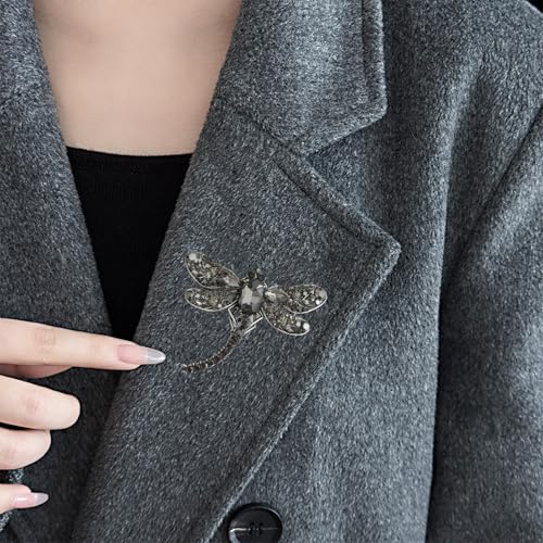 Brooch Pins For Women Fashion Elegant Brooches Lapel Badges Coat Sweater Scarves Shawl Dress Accessory Wedding Party Prom Jewelry - color: Grey