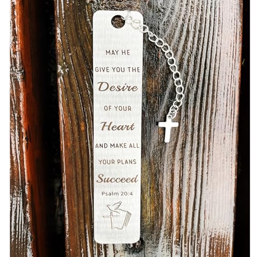 Christian Bookmark Gifts for Women Girls Boys, Inspirational Religious Book Mark Markers Faith (May he give You The Desire) - style: May he give you the desire