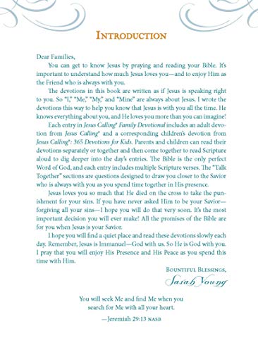 Jesus Calling Family Devotional, Hardcover, with Scripture References: 100 Devotions for Families to Enjoy Peace in His Presence (A 100-Day Devotional)