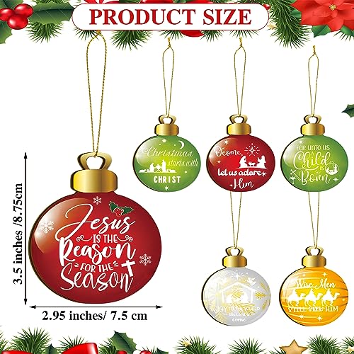 Soaoo 30 Pcs Christmas Wood Nativity Scene Ornaments Christian Gifts