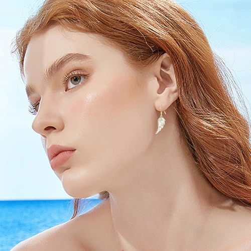 URONE Angel Wings Earring for Women Sterling Silver Fashion Dangle Drop Earring Angel Jewelry for Women - color: silvery
