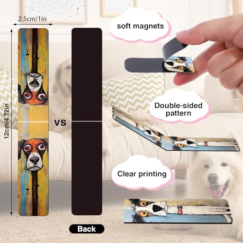Funny Dog Magnetic Bookmark Gifts - Wxiben 30 Pcs Cartoon Puppy Dog Magnet Book Markers for Reading Pet Bookmarks Magnetic Page Clips Gifts for Book Lovers Women Men Students Teacher Office Supplies - style: Funny Dog