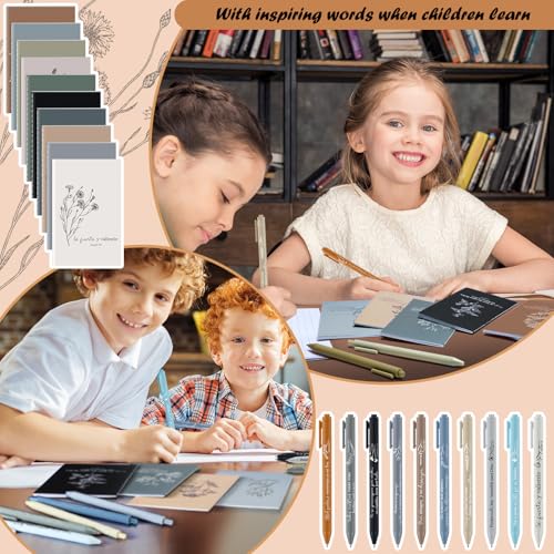 Sayglossy 40 Pcs Spanish Christian Gifts Bible Verse Notebooks with Pens
