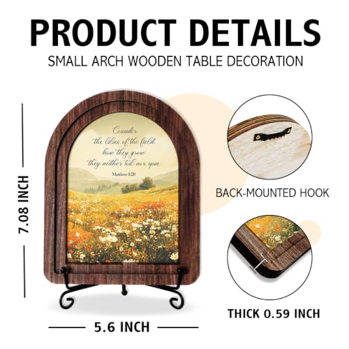 Consider The Lilies Of The Field Wood Plaque Signs, Christian Desk Decor