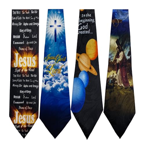 Steven Harris Pack Of 4 Mens Christian Religious Neckties