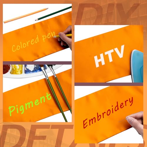 Geyoga 24 Pcs Graduation Stole Bulk Sublimation Blank 70 in - color: Orange