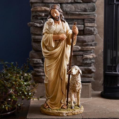 Trinity Church Supply Good Shepherd Statue Christian Religious Tabletop Figurine, 24 Inch Height