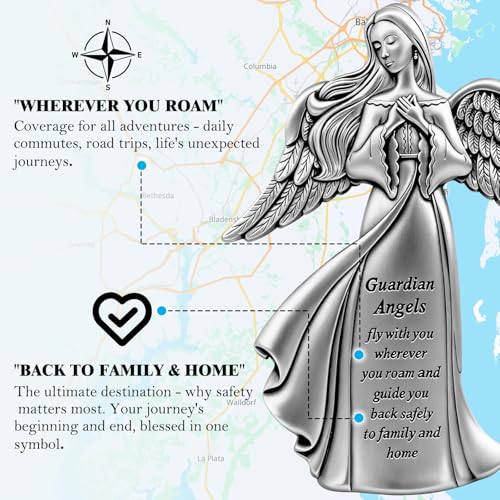 PloreWay Guardian Angel Sun Visor Clip: A Symbolic Travel Companion for Your Safety and Protection - size: 1 Pack