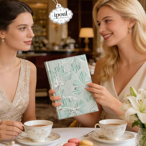 Flower Notebook, Hardcover, Lay Flat, A5, 6x8, Wide Ruled Pages, Writing Journal for Women, Pretty Notebook, Recipe Journal, Garden Journal, Gratitude Journal, Lily Gifts, Green - color: Lily Green