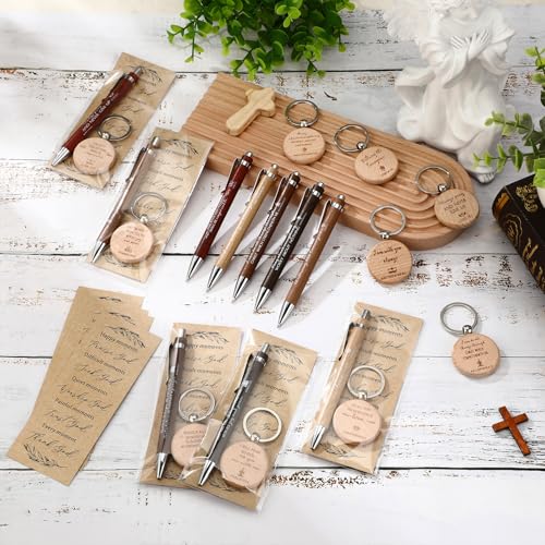 Lincia 20 Sets Christian Gift Bulk Religious Bible Bamboo Pens