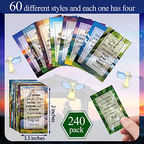 Maitys 240 Pcs Bible Verse Cards for Women Christian Scripture,Scenic - style: Scenic