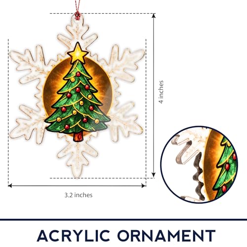 Northern Lights Ornament, Starry Night Beautiful Christmas Ornaments, Starry Night Gifts, Xmas Tree Decorations, Gift for Coworker, Friends, Family, Secret Santa Gift, Christmas Ornament 2025 - color: Snowtree