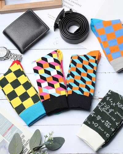 Vabean 36 Funny Men's Socks - color: Geometric Pattern
