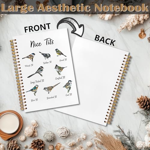 Bird Spiral Notebook 5.5x8.3, Birding Journal, Funny Bird Gifts for Lovers Women Notebooks for Note Taking, Birding Gifts - color: Christmas-06