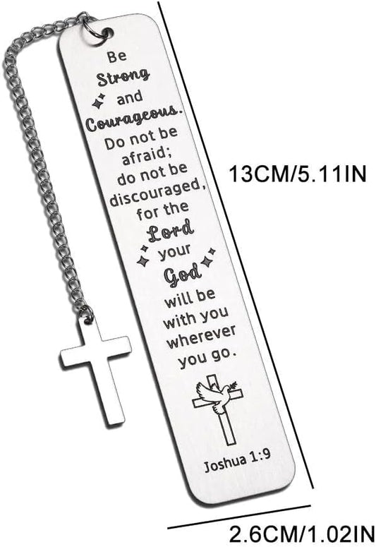 1Pc Stainless Steel Bookmark for Bible -Christian Bookmarks Gifts for Men Women,Christian Bookmark Gifts for Graduation, Easter, Thanks Giving, Bible Study Reward Bookmarks