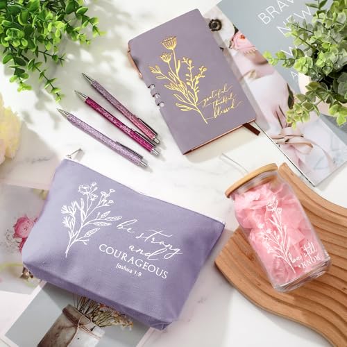 Funnymoom 6 Pcs Pastor Gift Set Tumbler Journal Pens Purple - color: Purple, size: Be Still