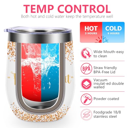 Gag Gifts for Women, Wine Tumbler, F*ck This Sh*t Travel Tumbler Cups - color: A wise woman