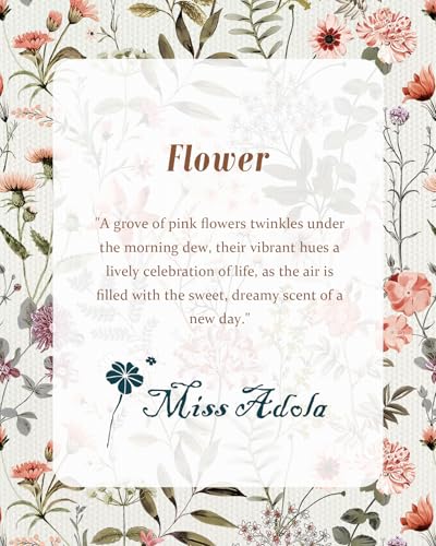 Miss Adola Large Tote Bag for Women - Canvas Tote Bag with Zipper Aesthetic Reusable Shoulder Bag for Gym, Travel, Work - style: Pk Flower Shrubs