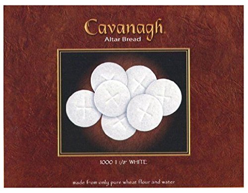 Cavanagh White Altar Communion Bread 1 1/8" (1000 Count) - Box of Thin Bread with Round Cross Design for Church Ceremonies & Altar – Perfect Church Supplies - Celebrating the Body of Christ