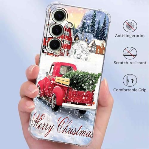 Nostalgic Christmas Red Truck Case for Samsung Galaxy A17 5G/4G, Snowy Farm Pattern, Trendy Cool Soft TPU Bumper Cover for Samsung Galaxy A17 5G/4G - color: Christmas2