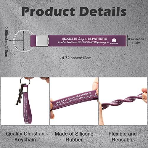 Sureio 21 Pcs Christian Keychains Church Gifts in Bulk