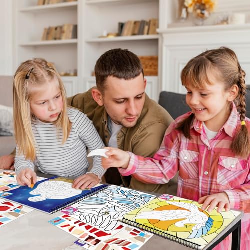 2PCS Bible Crafts for Kids Ages 4-8 Sticker Paint Books Airplane Activities Includes Christian Jesus Angel Adam&Eve and More Designs Gift Party Create 20 Pictures(Sticker Sheets are Separate) - color: Bible Sticker Book