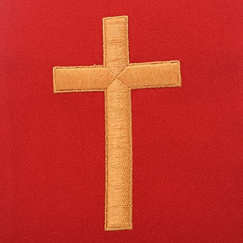 BLESSUME Church Clergy Pastor Cross Embroidered Stole - color: Red 4