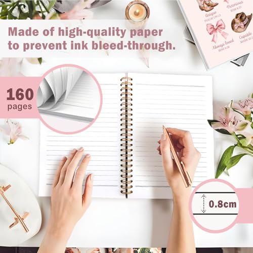 Lacama Inspirational Bible Notebook Journal, Cute Cowgirl Christian Gifts for Women, Pink God Says I am Spiral Notebook, Coquette Bow Notebook Journals, Western School Office Supplies 5.5"x8.3" - color: God Says I Am-1