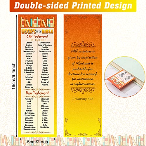 Geyee 60 Pack Books of The Bible Bookmarks, Religious Bulk Christian Bible