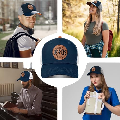 Christian Hats for Men & WomenJesus Cross HatChristianReligious GiftsforVarious Festivals&BirthdaysFaith Baseball/Trucker Cap - color: Blue