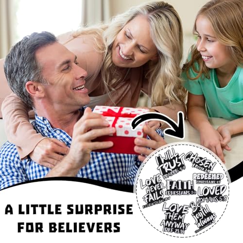 8 Pcs Christian Pins Bible Verse Enamel Pins, 1.6 in Faith Brooches