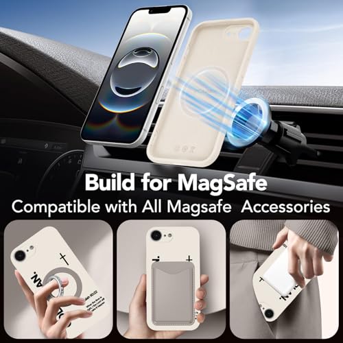 Magnetic Phone Case for iPhone 16e/iPhone 17e, Aesthetic Jesus Bible Verse Cross Pattern Print for Women Men, Compatible with Magsafe, Shockproof Soft Silicone Cover for iPhone 16e 6.1", White - color: White, size: iPhone 16e/iPhone 17e