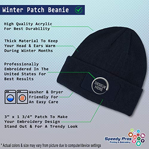 Speedy Pros Patch Beanie Christian Nazarene Jesus God Embroidery Winter Hats 1 Size - color: Navy