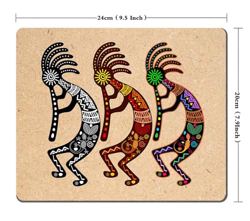 Mouse Pad, Southwestern American Ethnic Mouse Pad, Washable Square Cloth Mousepad for Office Laptop, Non-Slip Rubber Base Mouse Pads for Wireless Mouse, Computer Mouse Pads for Desk - color: WMJ133