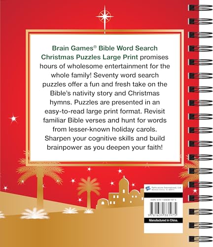 Brain Games - Bible Word Search: Christmas Puzzles - Large Print