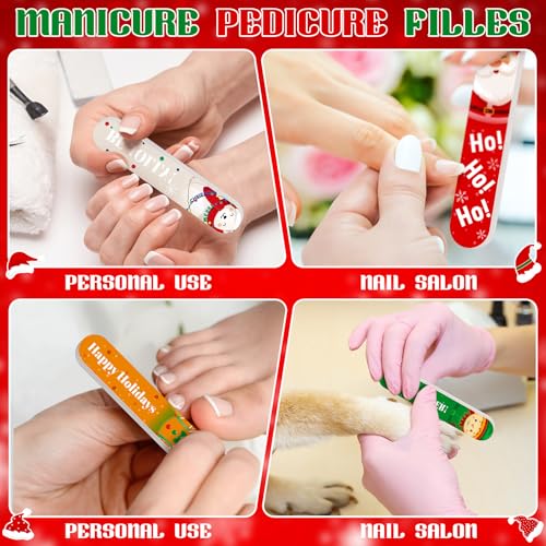 50 Pack Christmas Mini Nail Files Gifts Bulk Christmas Emery Boards - style: Animals