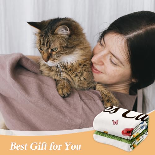 Cat Lovers Gifts for Women, Flannel Soft Black Cat Blanket Decor, 50" x 60" - color: Cat Lovers