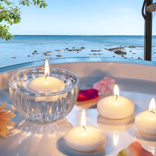 72 Pack 2-Inch Floating Candles - Perfect for Weddings and Events - White - color: 72-White floating