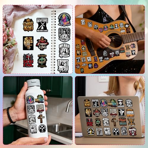 100pcs Jesus Bible Verse Stickers Christian Religious Faith Decals - color: 100pcs Bible Stickers 393