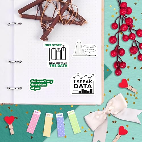 100Pcs Data Science Stickers for Water Bottle, Laptop, Phone - Funny Data Science Gifts for Scientist, Party Supplies - Gift for Women & Men - color: Data Science Stickers