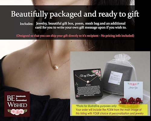 Be Wished Confirmation Gifts, Thoughtful Handmade Necklace with Meaningful Message, Ready to Give Jewelry - style: Personalized Pearl Necklace