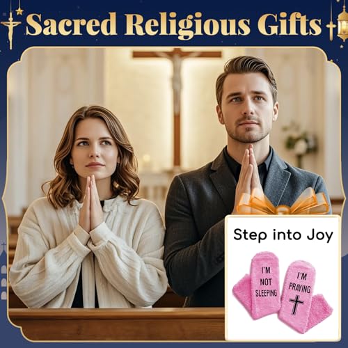 HAPPYPOP Christian Gifts Ideas - Easter Socks, Jesus Serenity Prayer Gifts, Religious Socks