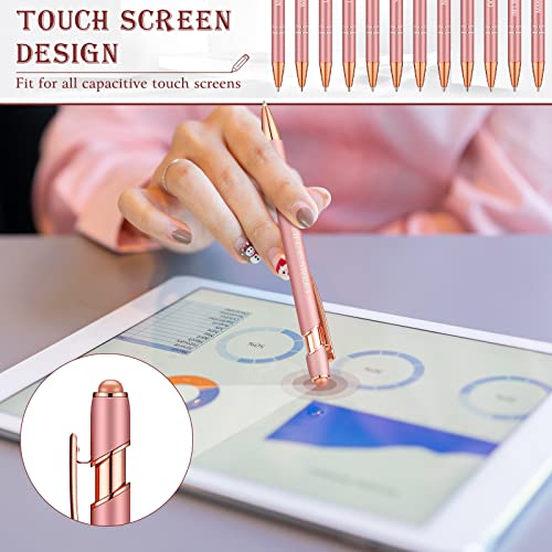Zonon 12 Pcs Inspirational Pens, Motivational Ballpoint Pen Gifts for Women - color: Rose Gold, style: Motivational Style