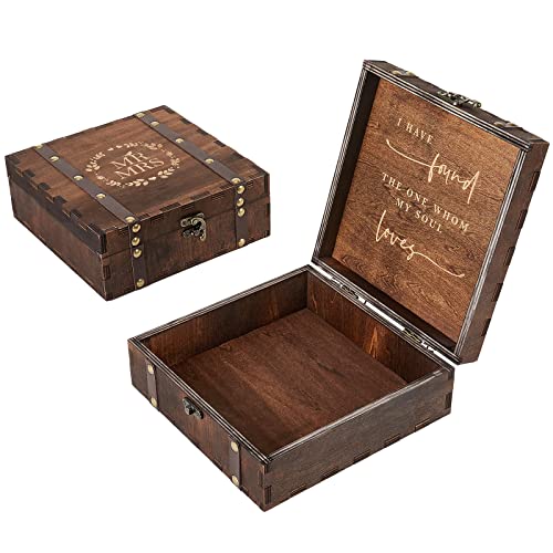 AW BRIDAL Bridal Shower Gifts Mr and Mrs Wedding Keepsake Box for Couples - color: Mr & Mrs
