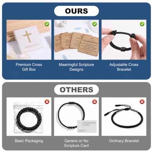 Cross Bracelet for Boys Baptism First Communion Confirmation - color: Confirmation