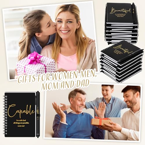 Kosiz 12 Sets Christian Gifts Bulk Prayer Journals Pens, Black - color: Black