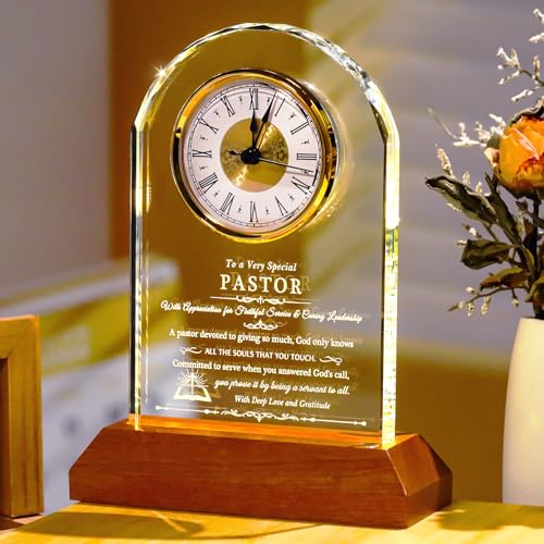 Ornalrist Pastor Appreciation Clock Gifts for Men Women Pastors - color: Pastor Gifts