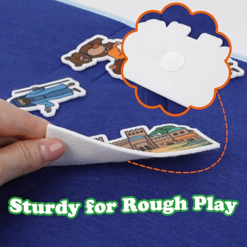 Aizweb Felt Board Bible Stories Set, Flannel Board Stories for Preschool Learning Activities,Bible Toys for Kids, Noah's Ark, David and Goliath, Jonah and The Whale, Jesus Nativity Set,Christian Toys - style: Bible Stories Set